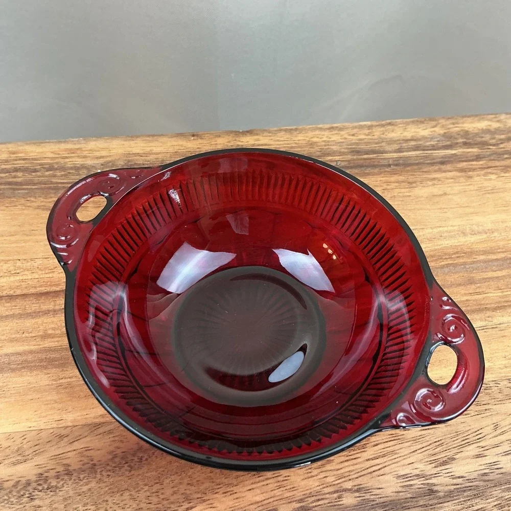 Anchor‎ Hocking Coronation Royal Ruby Berry Dessert Bowls 5.75